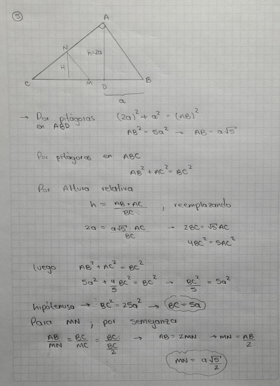 SOLUCIÓN Dado Un Triángulo ABC Rectángulo En A, La Altura Relativa A La ...